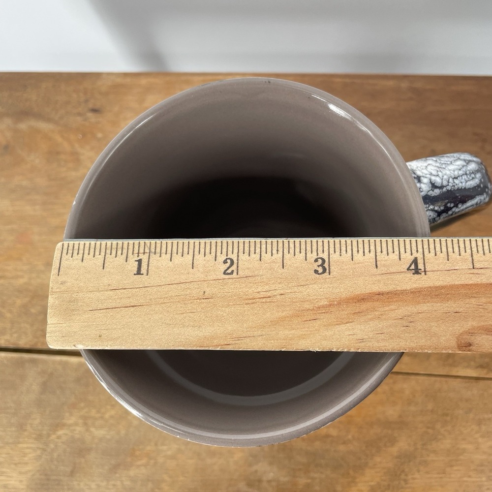 Ocean City Maryland Ceramic Coffee Mug Blue Brown Drip Glaze‎ Coastal Souvenir - Picture 8 of 8